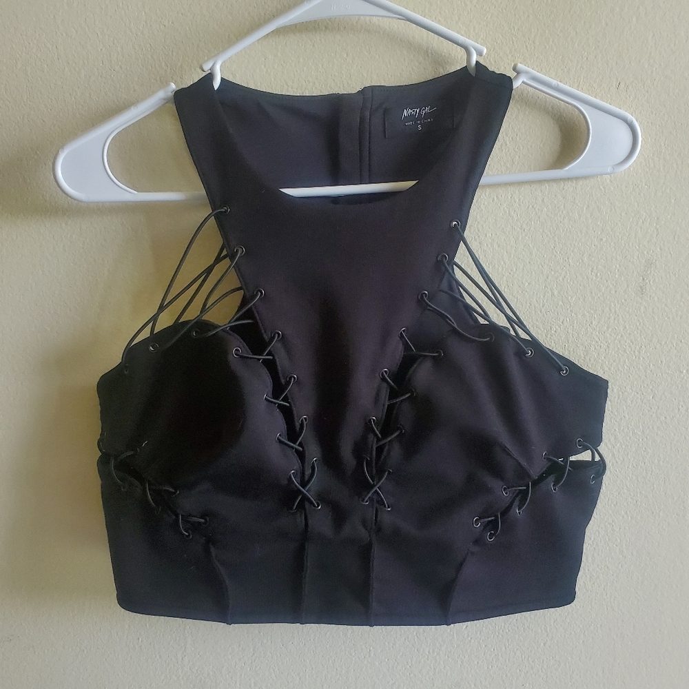 Nasty Gal Cutout Crop Top